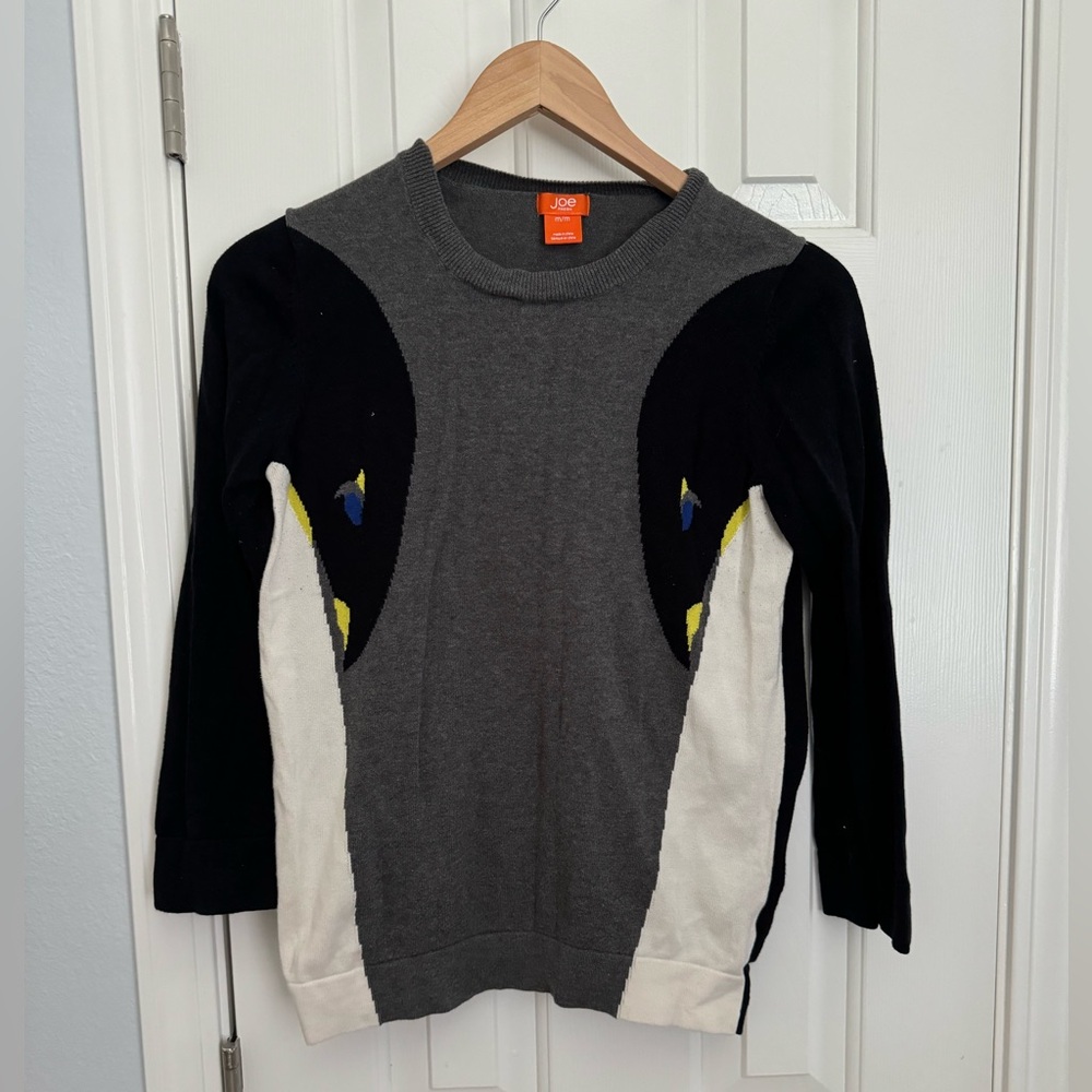 Penguin graphic pullover sweater
